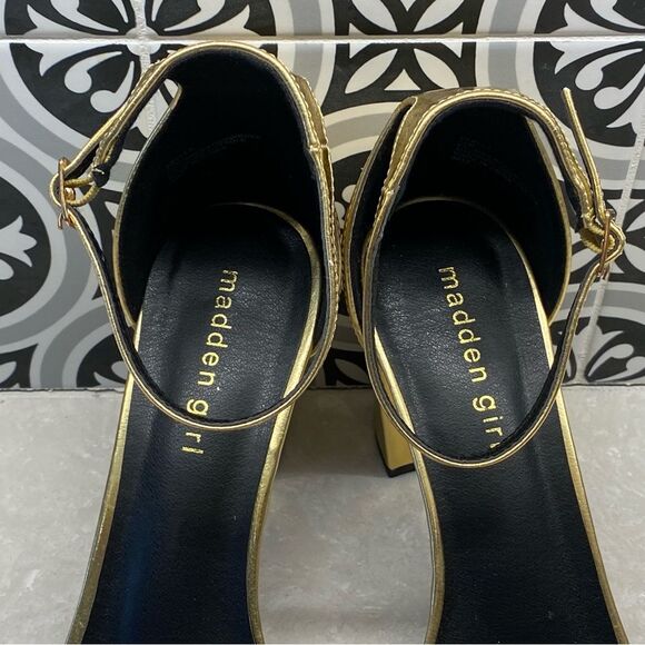 Madden Girl Women's Beella Heeled Sandal Gold 10 NEW - Picture 9 of 12